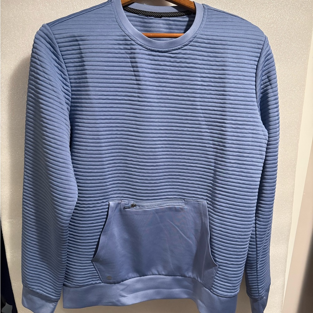 Blue Ribbed Men's Sweatshirt